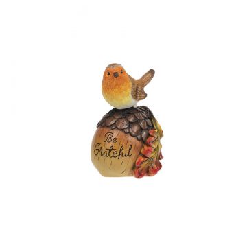 Ganz Bird on Acorn Figurine - Be Grateful