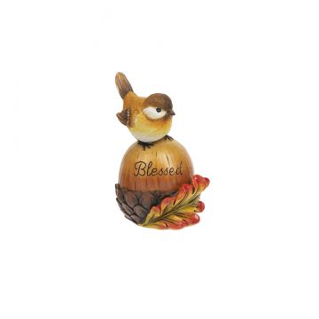 Ganz Bird on Acorn Figurine - Blessed