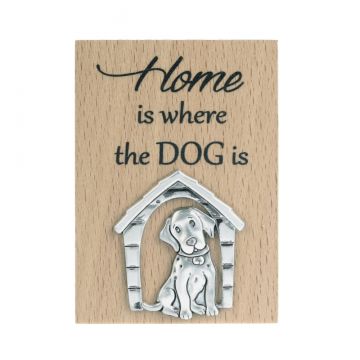 Ganz Mini Message Magnet Plaque - Home Is Where The Dog Is