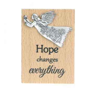 Ganz Mini Message Magnet Plaque - Hope Changes Everything