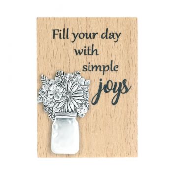 Ganz Mini Message Magnet Plaque - Fill Your Day With Simple Joys