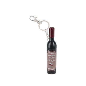 Ganz Wine Bottle Multi Function Key Ring - Let It Flow