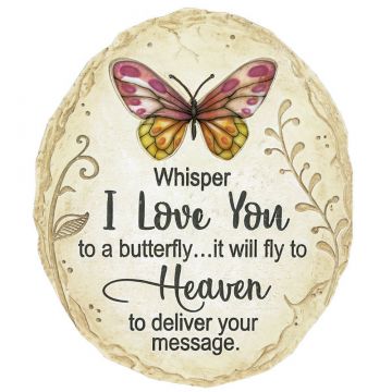 Ganz Butterfly Memorial Garden Plaque - Whisper I Love You