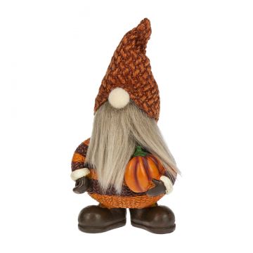 Ganz Fall Gnome Figurine Orange With Pumpkin