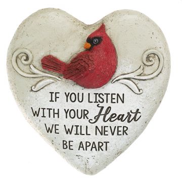 Ganz Cardinal Memorial Garden Heart - If You Listen