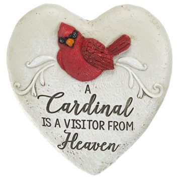 Ganz Cardinal Memorial Garden Heart - A Cardinal