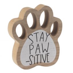 Ganz Paw Print Sign - STAY PAW-SITIVE