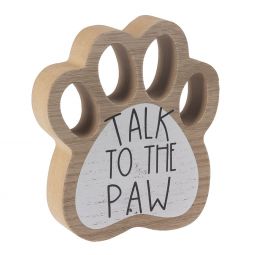Ganz Paw Print Sign - TALK TO THE PAW
