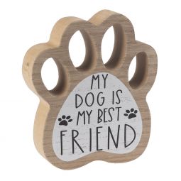 Ganz Paw Print Sign - MY DOG IS MY BEST FRIEND