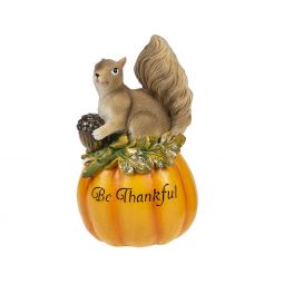 Ganz Harvest Squirrel on Pumpkin
