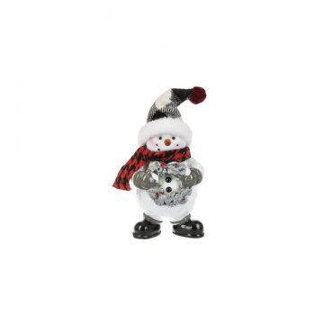 Ganz Cozy Snowman With Wreath Figurine