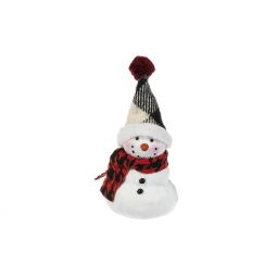 Ganz Christmas Cozy Snowman With Red Pom Pom Token