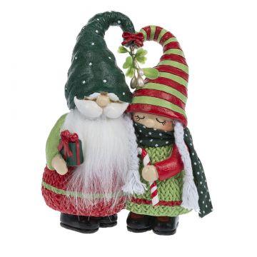 Ganz Merry Mistletoe Gnome Couple Figurine