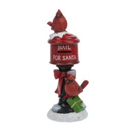 Ganz Cardinals On Mail Box Figurine