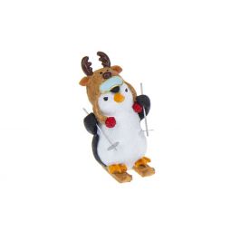 Ganz Skiing Penguin With Reindeer Hat Figurine