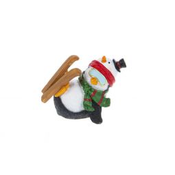 Ganz Skiing Penguin With Snowman Hat Figurine