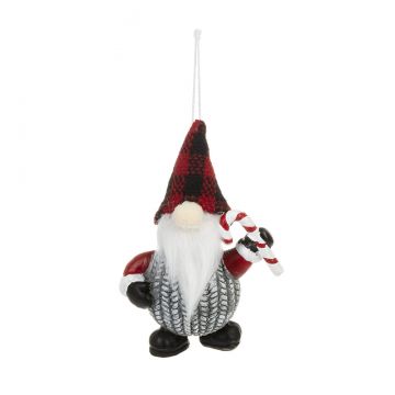 Ganz Christmas Gnome With Candy Cane Ornament