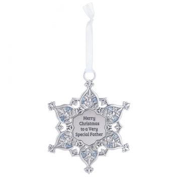 Ganz Snowflake Ornament - Merry Christmas to a Very Special Father