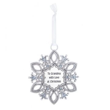 Ganz Snowflake Ornament - To Grandma with love at Christmas