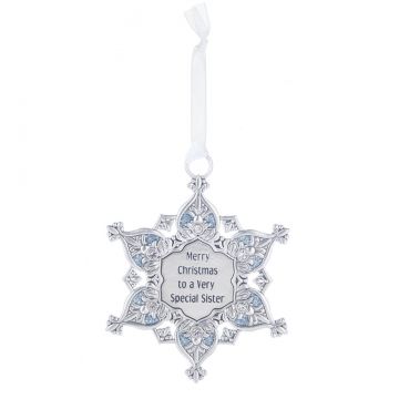 Ganz Snowflake Ornament - Merry Christmas to a Very Special Sister
