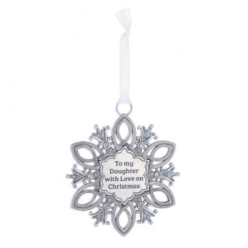 Ganz Snowflake Ornament - To my Daughter with Love on Christmas