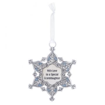 Ganz Snowflake Ornament - With Love to a Special Granddaughter