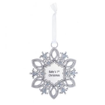 Ganz Snowflake Ornament - Baby's 1st Christmas