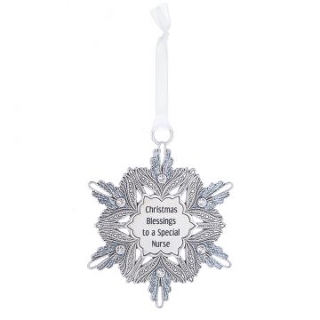 Ganz Snowflake Ornament - Christmas Blessing to a Special Nurse