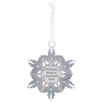 Ganz Snowflake Ornament - Christmas Wishes to a Very Special Uncle