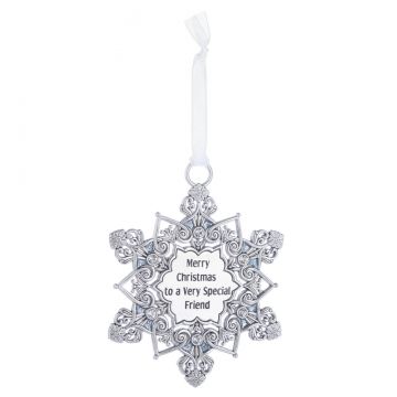Ganz Snowflake Ornament - Merry Christmas to a Very Special Friend