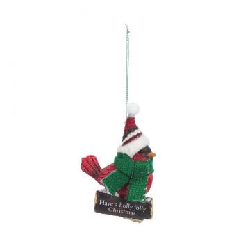 Ganz Cozy Birds Ornament - Have A Holly Jolly Christmas