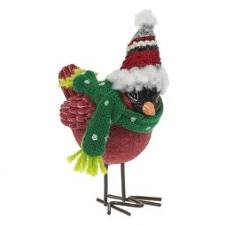 Ganz Cozy Birds Cozy Bird With Green Polkadot Scarf Figurine