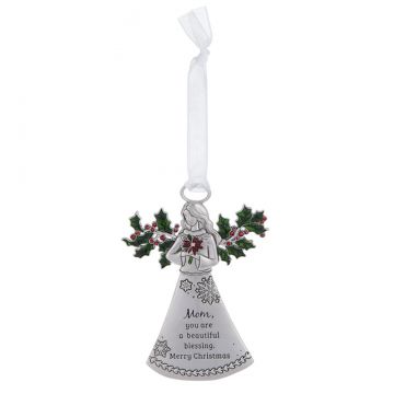 Ganz Winter Wishes Angel Ornament - Mom, You Are A Beautiful Blessing