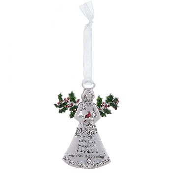 Ganz Winter Wishes Angel Ornament - Merry Christmas Daugther