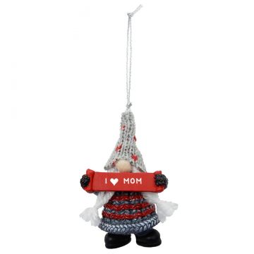 Ganz Gnome for the Holidays Ornament - I (Heart) Mom
