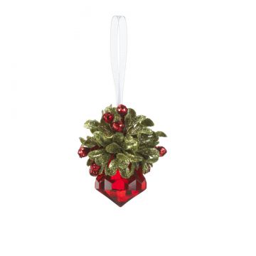 Ganz Kissing Krystals Teeny Mistletoe Jewel Ornament
