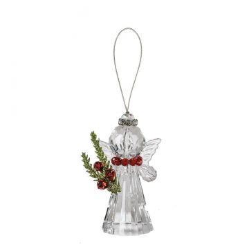 Ganz Kissing Krystals Teeny Mistletoe Angel Ornament - Holly