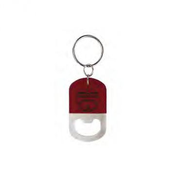 Fitzulas GWL Red Leatherette Bottle Opener Keychain