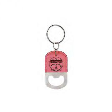 Fitzulas GWL Pink Leatherette Bottle Opener Keychain