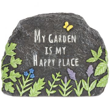 Ganz Midwest-CBK Herb Garden Rock - Happy Place