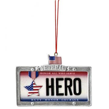 Ganz Midwest-CBK Hero License Plate Ornament