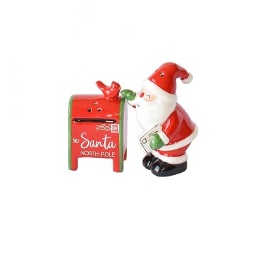 Ganz Midwest-CBK Santa & Mailbox Salt & Pepper Shaker Set