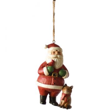 Ganz Midwest-CBK Woodland Santa with Cardinal Ornament