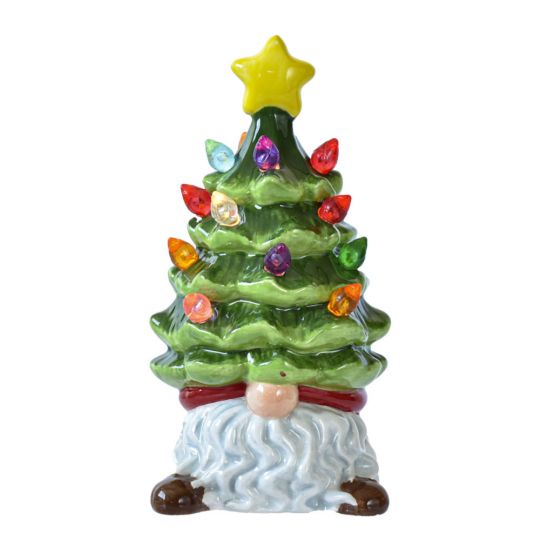 Ganz Midwest Cbk Light Up Gnome With Tree Mini Shimmer Fitzula S Gift - Midwest Cbk Home Decorators Collection