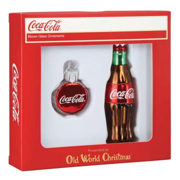 Old World Christmas Coca-cola Bottle Set Ornament