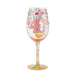 Lolita Happy 40th Birthday Wine Glass