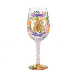 Lolita Happy 70th Birthday Wine Glass