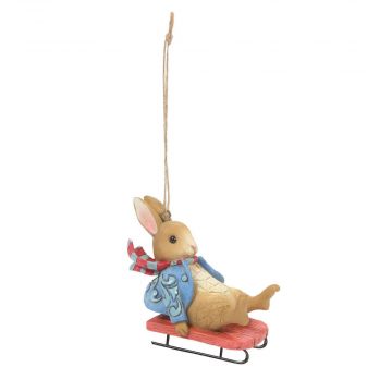 Heartwood Creek Beatrix Potter Peter Rabbit Sledding Ornament