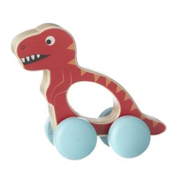 Ganz Wood Dino Push Toy - Red