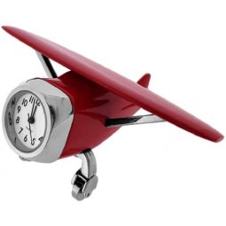 Sanis Enterprises Private Plane Mini Desk Clock In Red